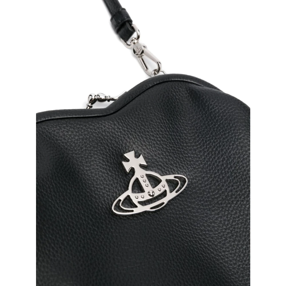 Vivienne Westwood Zwarte Schoudertas met Hartmotief Black Dames