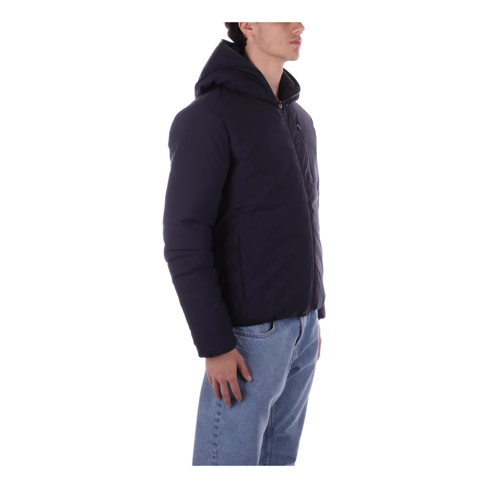 Save The Duck Hooded Jacket met Zakken met Rits Blue Heren