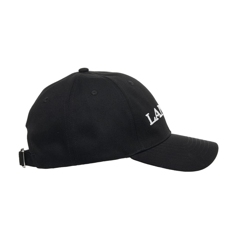 Lanvin Zwarte Baseballpet met Logo Black Heren
