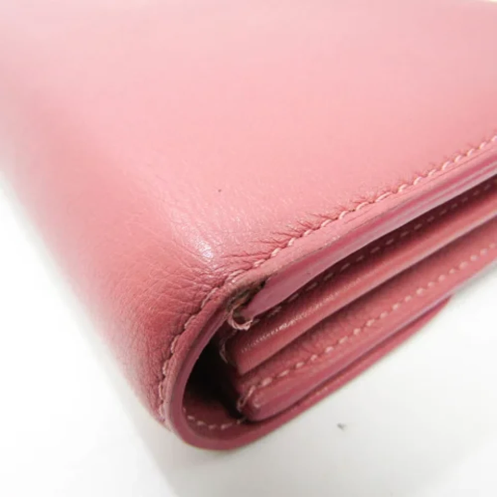 Delvaux Pre-owned Leather wallets Pink Dames