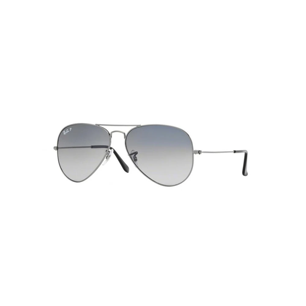Ray-Ban Men's Gunmetal & Blue/Grey Gradient Lens Ray-Ban Aviator Polarised Lens Sunglasses - Image 8