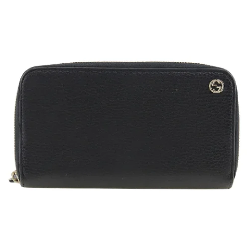 Gucci Vintage Pre-owned Leather wallets Black Dames