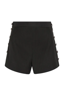 Pinstripe Buttoned Mini Skirt