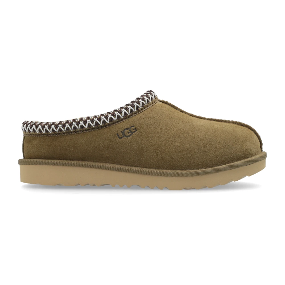 Ugg Unisex Kids Green Kids Indoor Shoes, 27 1/2 Eu, Suede Slides Tasman Ii
