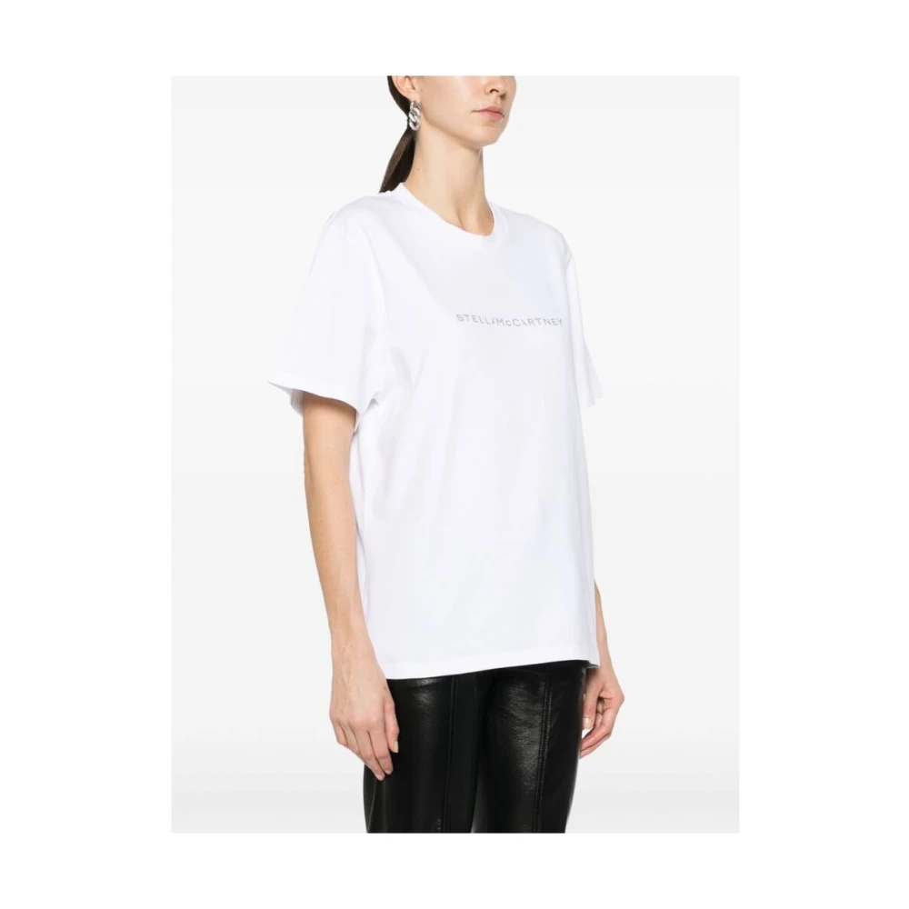 Stella Mccartney Logo Print T-shirt White Dames