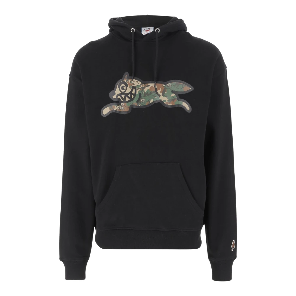 Icecream Men's Black Cotton Logo Sweatshirt With Camouflage Print - Hoodies - S - Sweatshirts & Hoodies