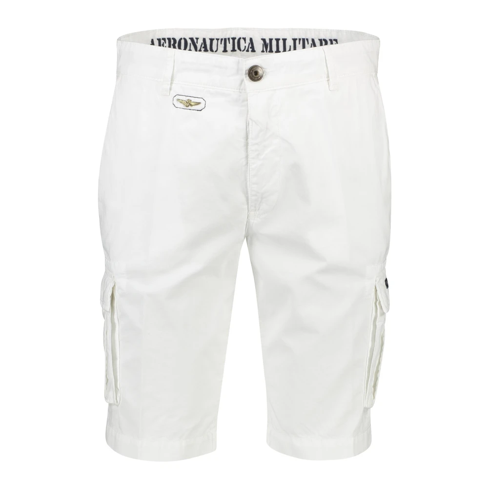 Aeronautica militare Witte Cargo Shorts White Heren