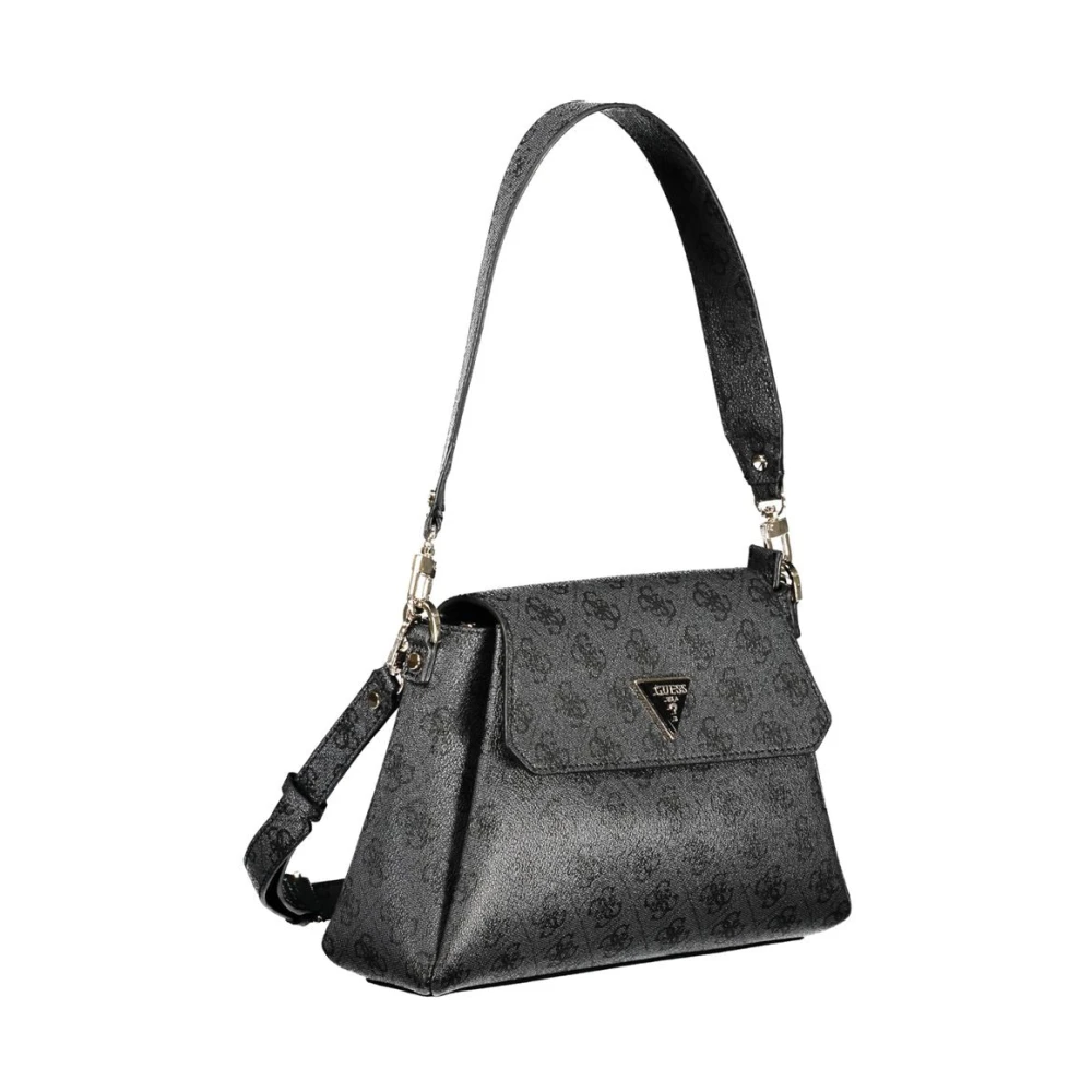 Guess Zwarte Polyethyleen Schoudertas Sora Black Dames