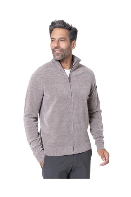 Taupe Zip-Up Västen