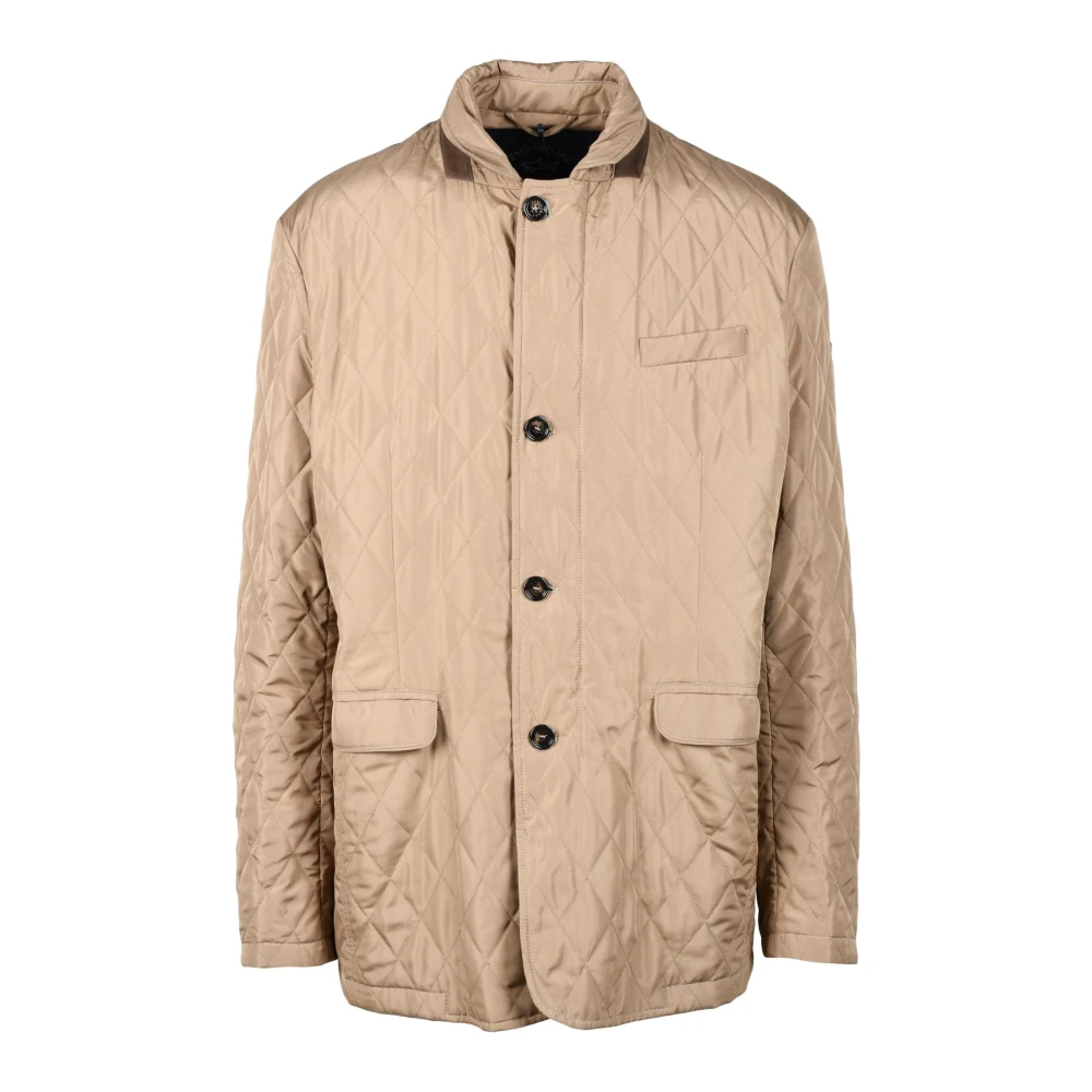 PAUL & SHARK Stijlvolle Polyester Jas Brown Heren