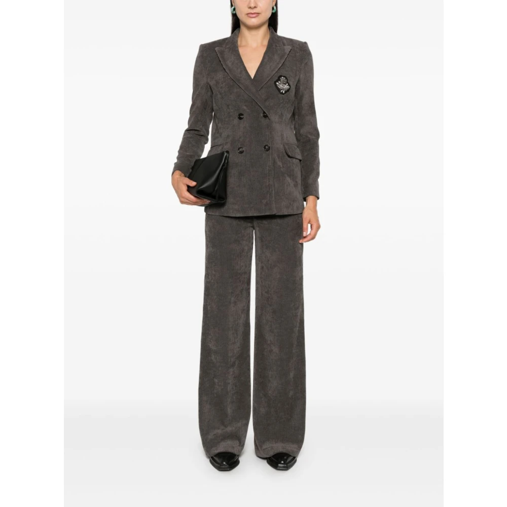 Ermanno Scervino Patch Blazer Jas Brown Dames