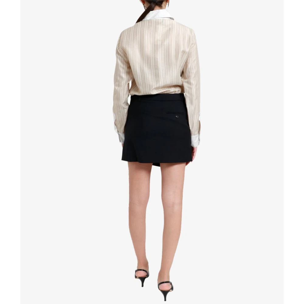 Erika Cavallini Gestreepte Salomè Mini Jurk Blauw Blue Dames