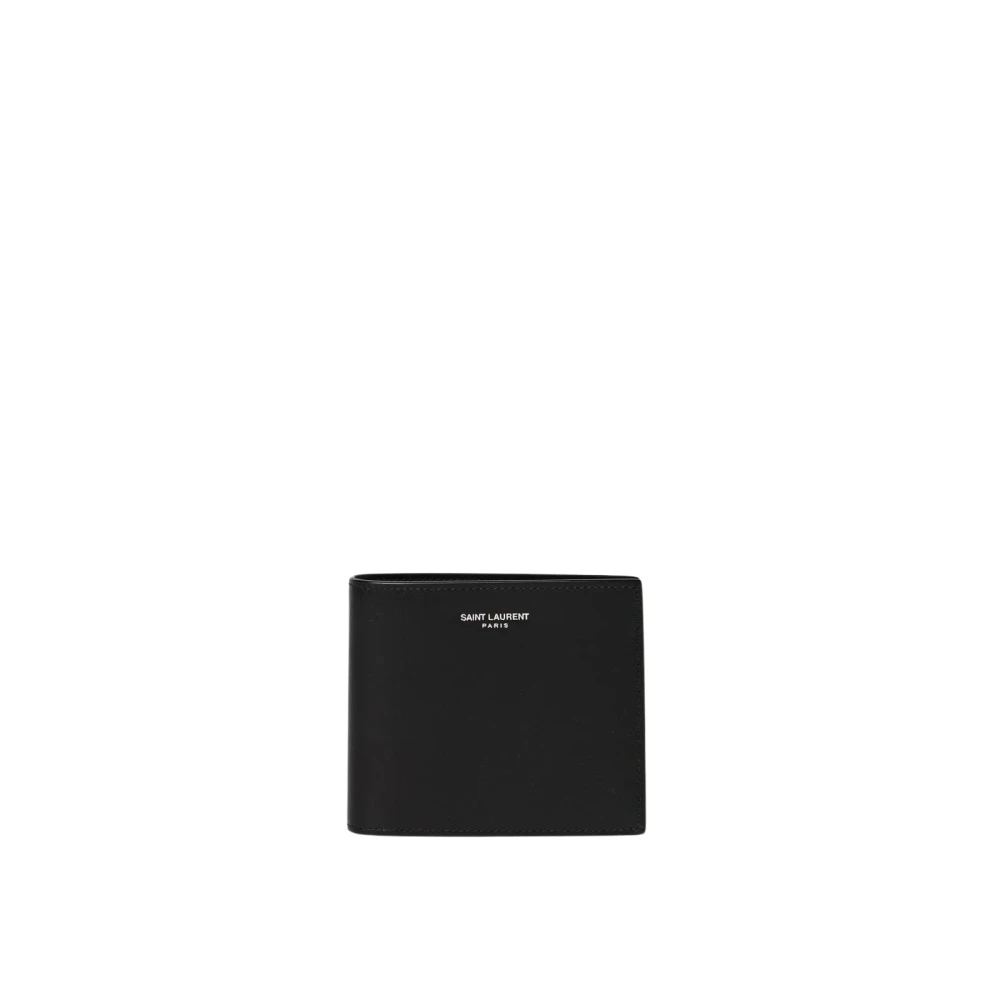 Saint Laurent Men's Black Premium Leather Bifold Wallet
