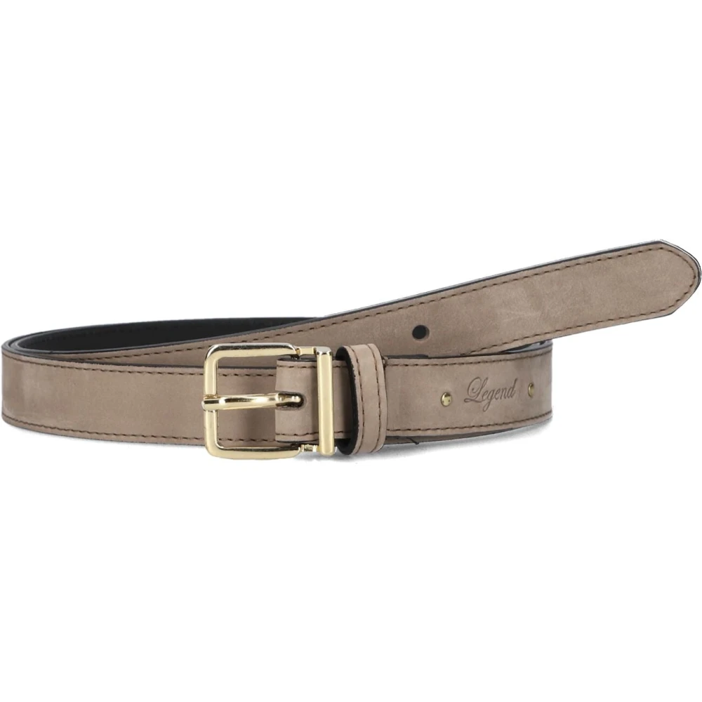 Legend Taupe Nubuck Riem met Gouden Gesp Beige Dames
