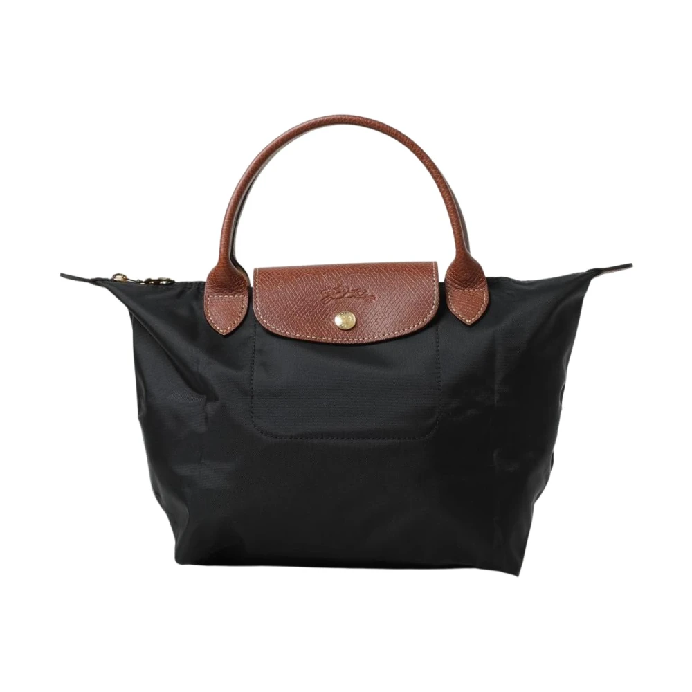 Longchamp Women's Black Foldable Lightweight Travel Tote Bag