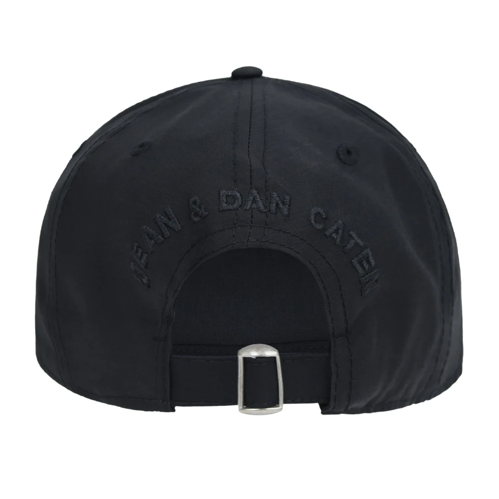 Dsquared2 Geborduurde baseballpet met gesp Black Unisex