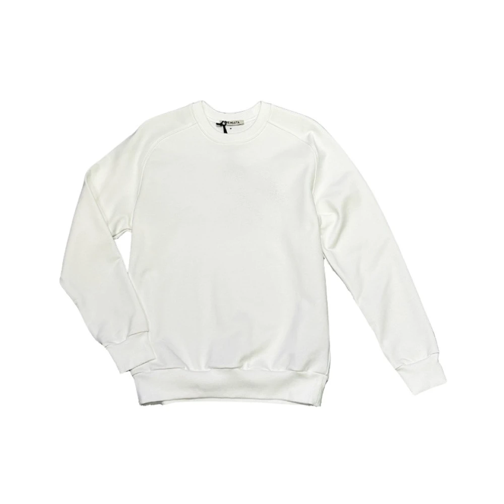 Premiata Witte Ronde Hals Sweatshirt met Grijs Logo Beige Heren