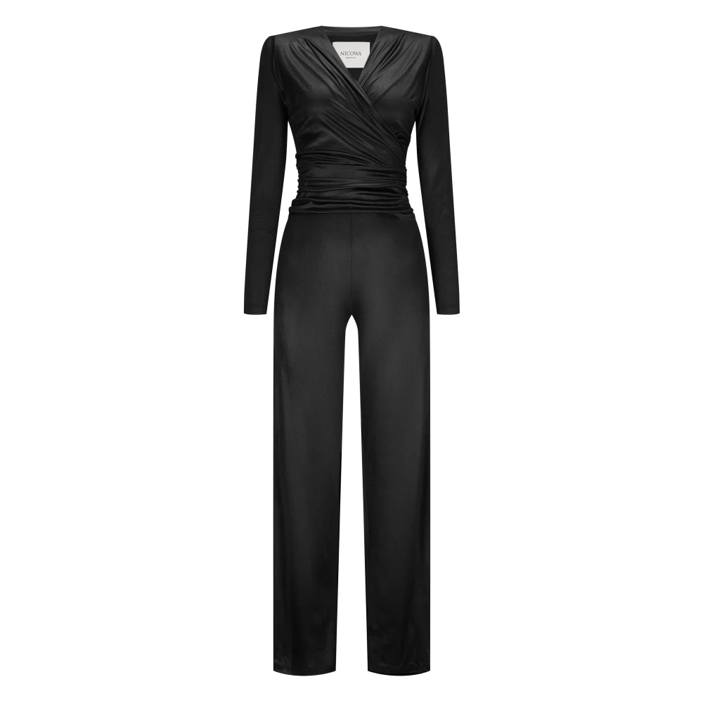 Nicowa Changierenden Jersey Overall Awonia Event Black Dames
