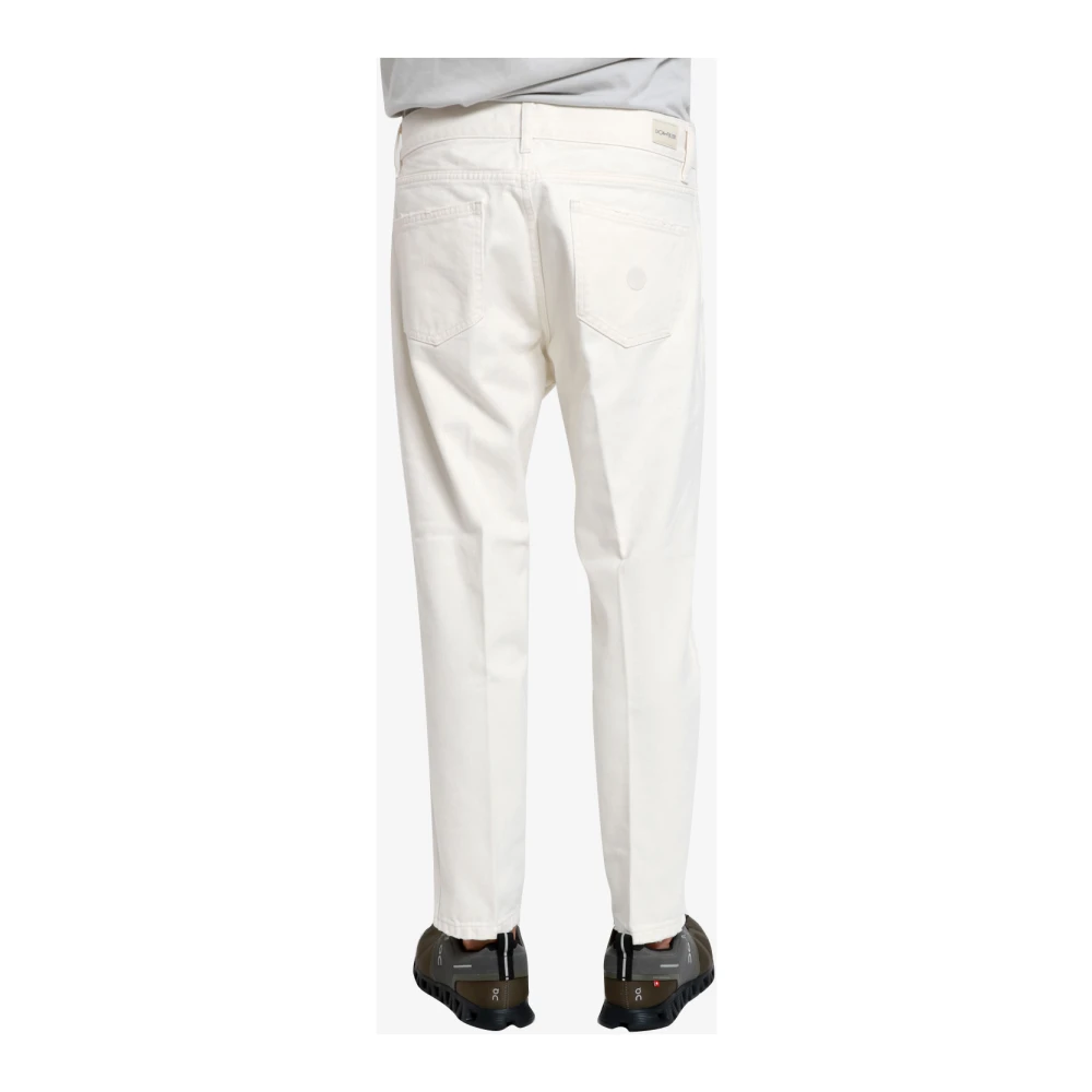 Don The Fuller Seoul Denim Jeans Losse Pasvorm Taps Toelopende Pijp Beige Heren