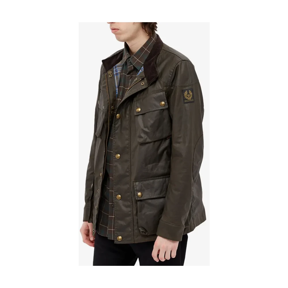 Belstaff Fieldmaster Jas Gewaxt Katoen Faded Olive Green Heren