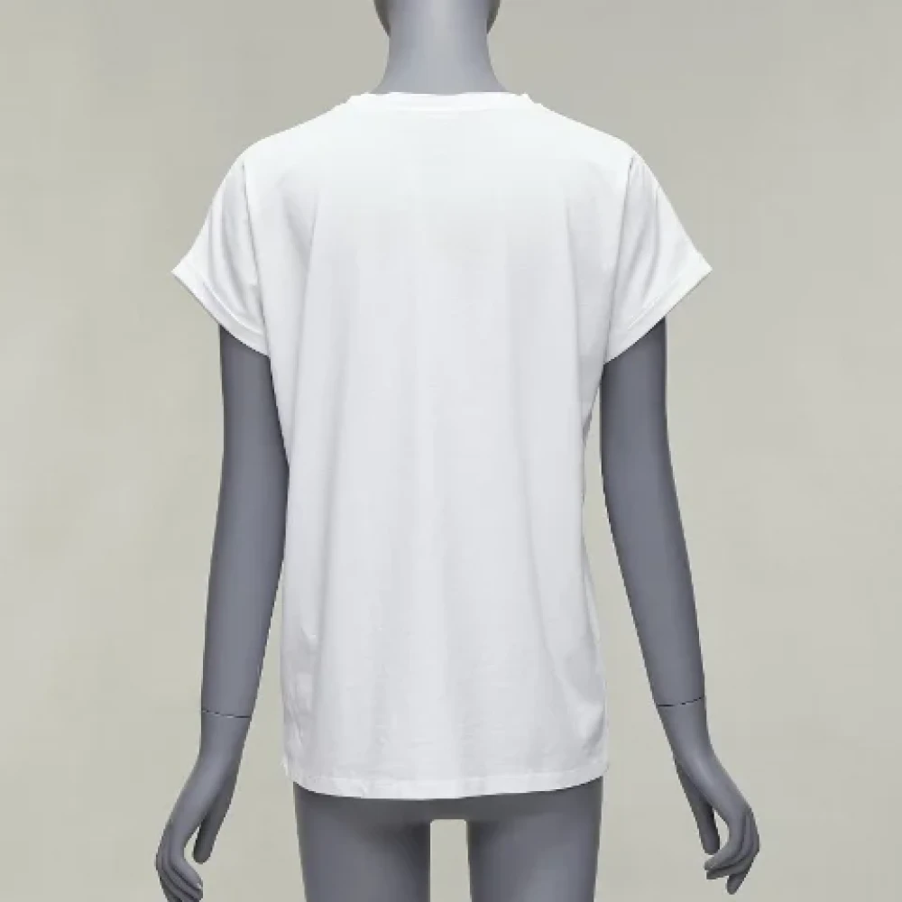 Balmain Pre-owned Cotton tops White Dames