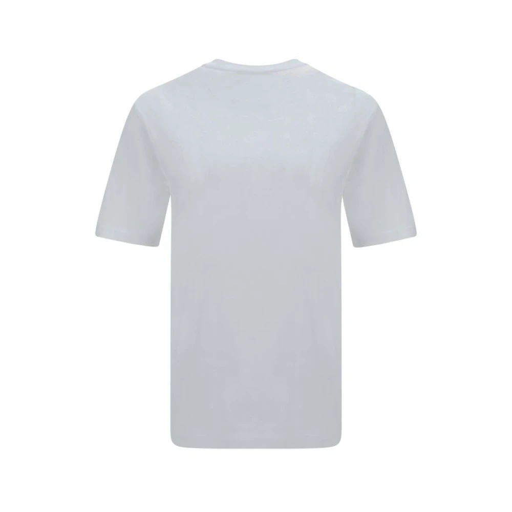 Moschino Katoenen Logo Print T-shirt White Heren