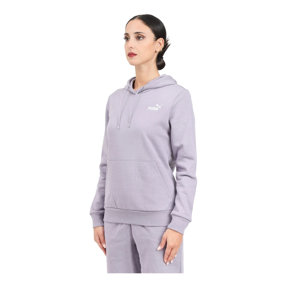 Puma Paarse Hoodie Essentials+ Borduurwerk Vrouwen Purple Dames