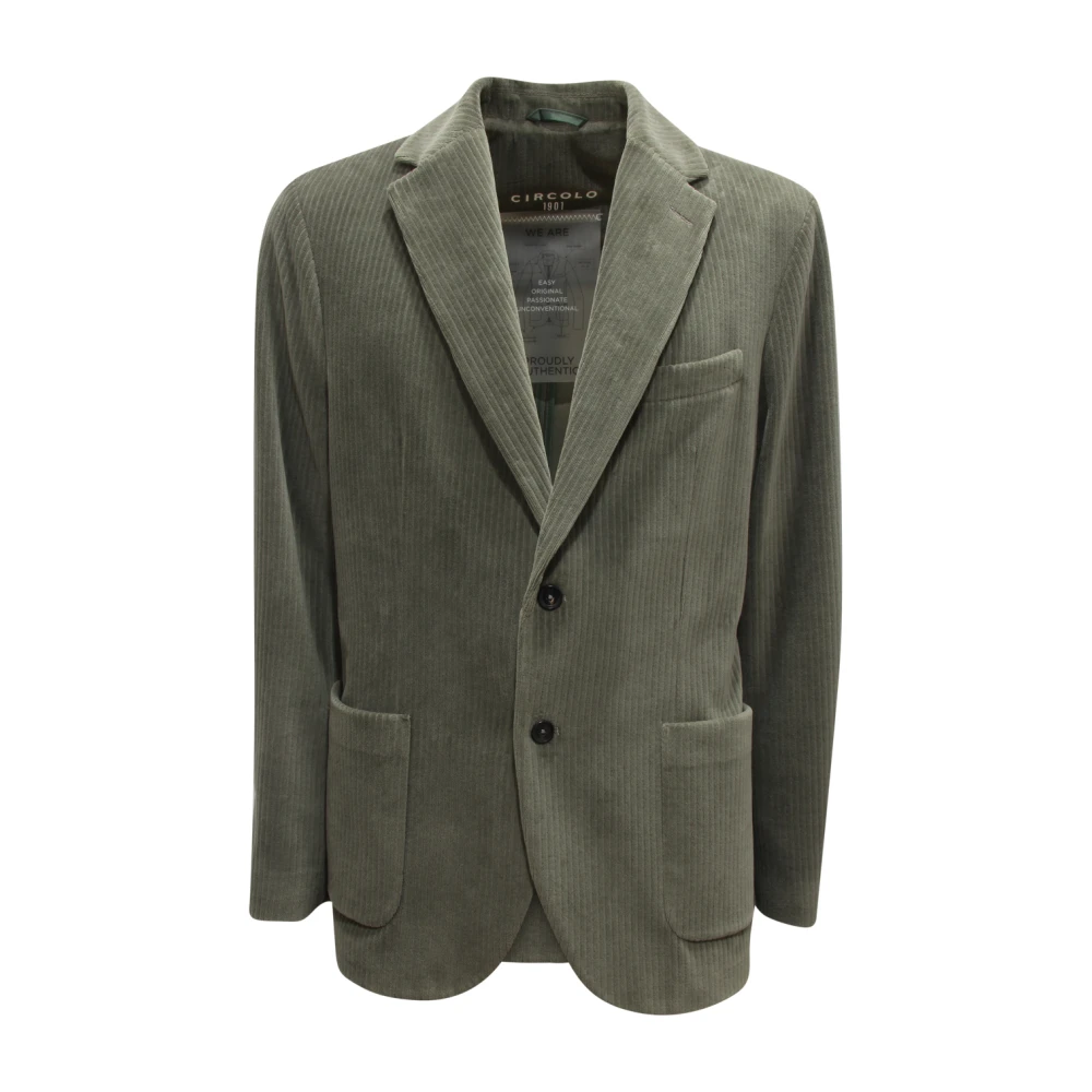 Circolo 1901 Men's Green Velvet Jacket In