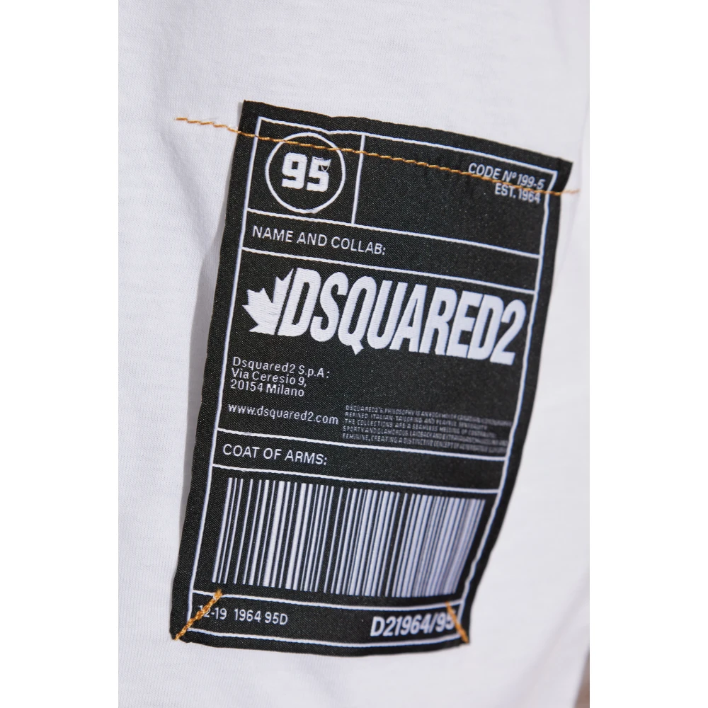 Dsquared2 T-shirt met logopatch White Heren