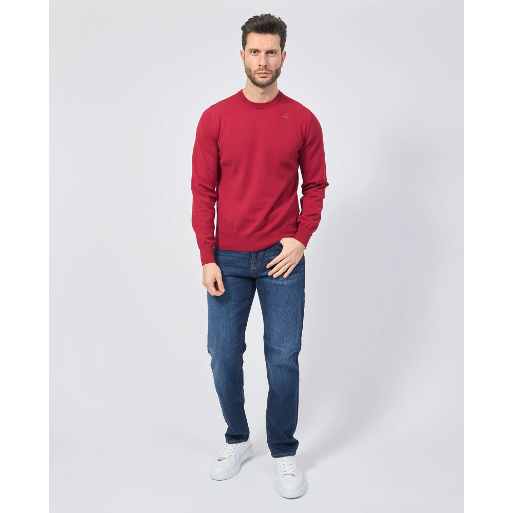 K-way Rode Crew Neck Sweater Red Heren