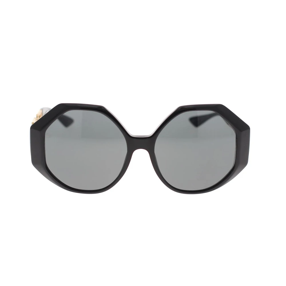 Oversized Firkantede Solbriller med Logo-Smykket Kjede
