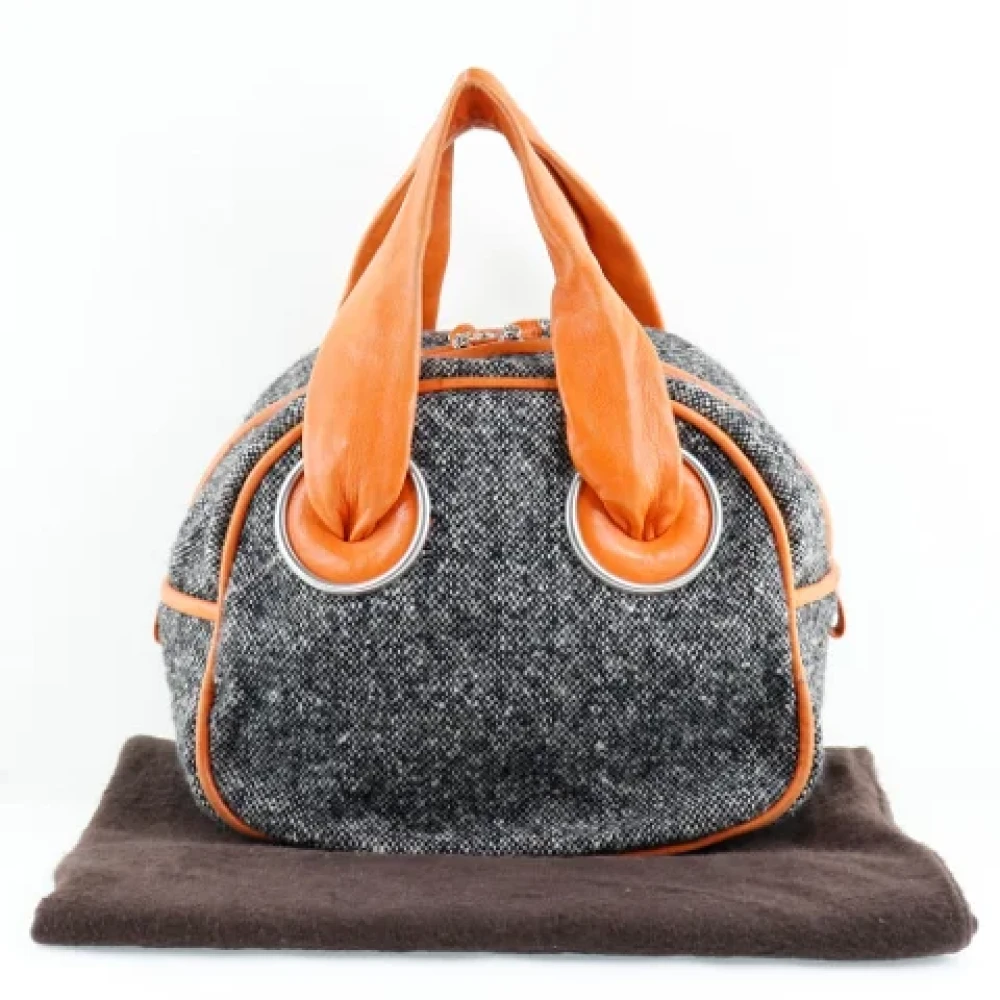 Bottega Veneta Vintage Pre-owned Wool handbags Gray Dames