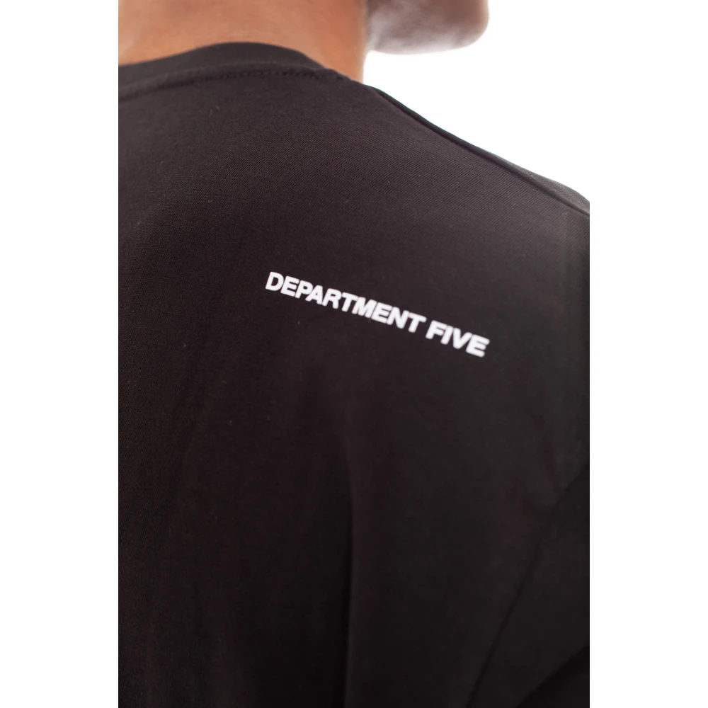 Department Five Zwarte Katoenen T-shirt met Logo Black Heren