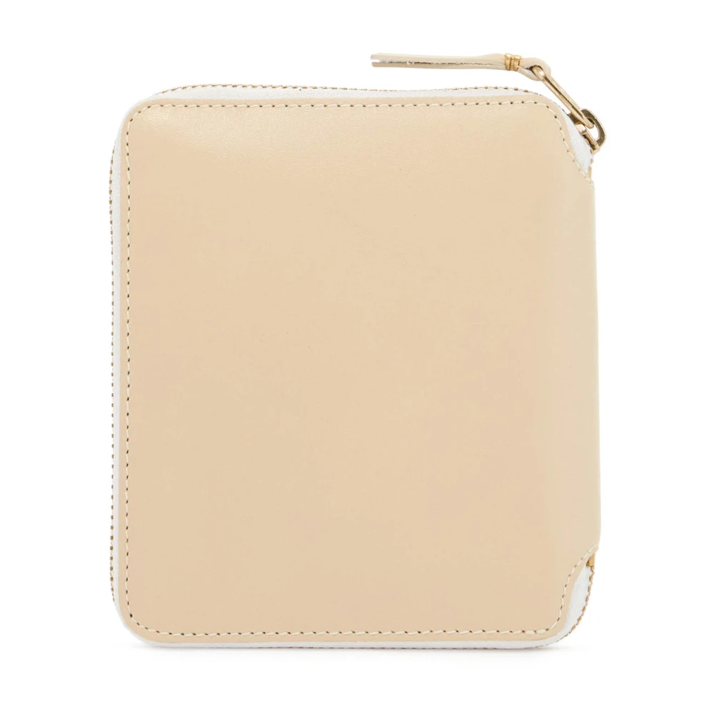 Comme des Garçons Leren portemonnee met ritssluiting en meerdere vakken Beige Dames