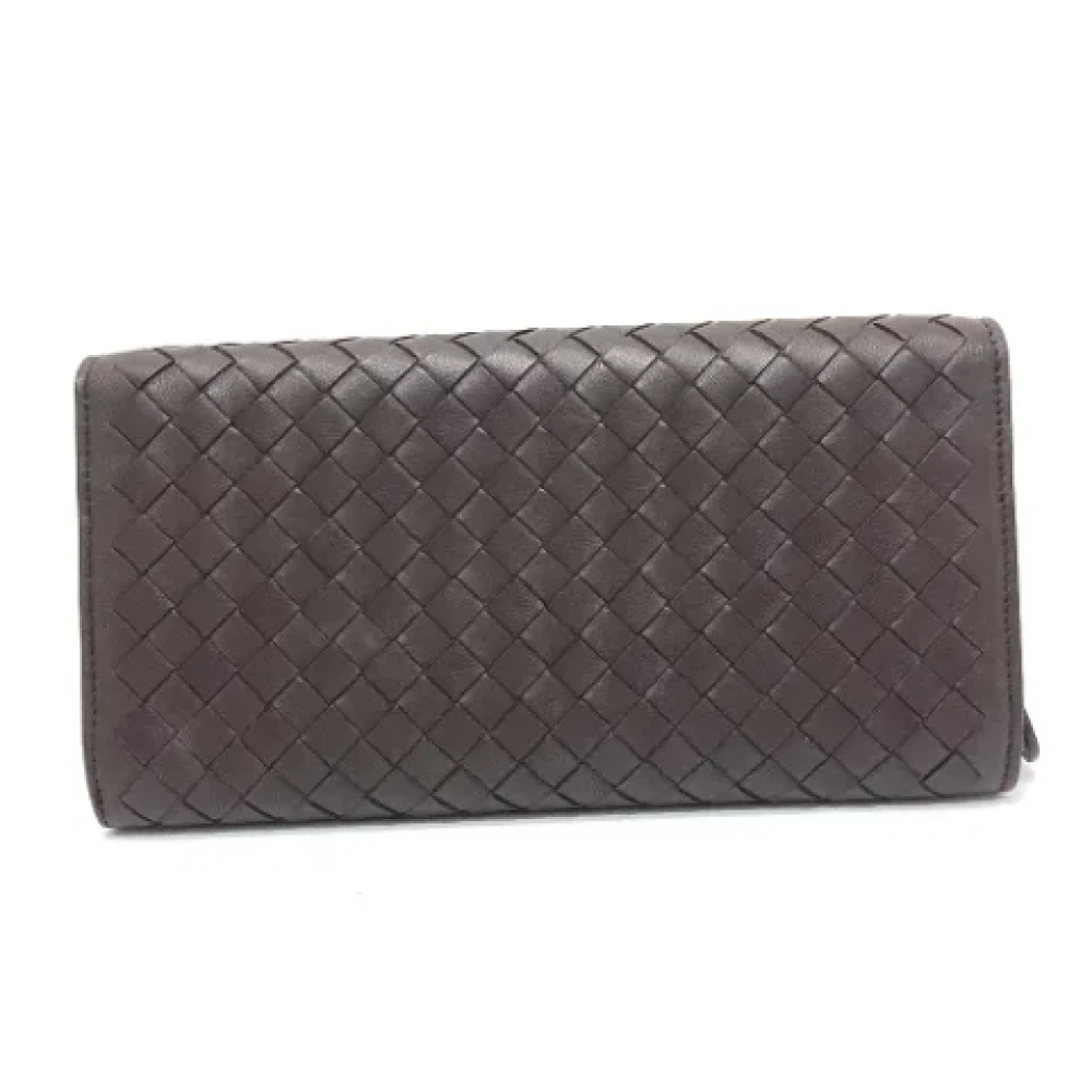 Bottega Veneta Vintage Pre-owned Leather wallets Brown Dames