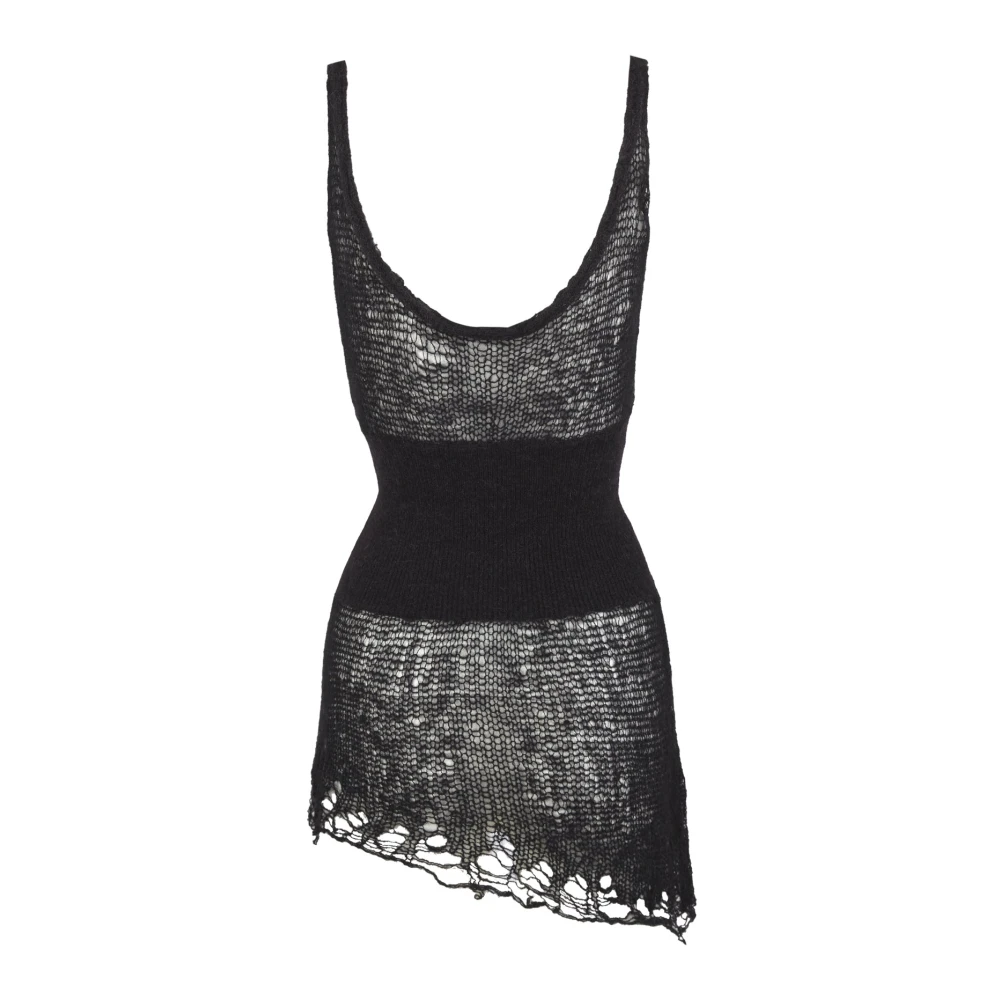 Cortana Onye top in alpaca zijde en kasjmier zwart Black Dames