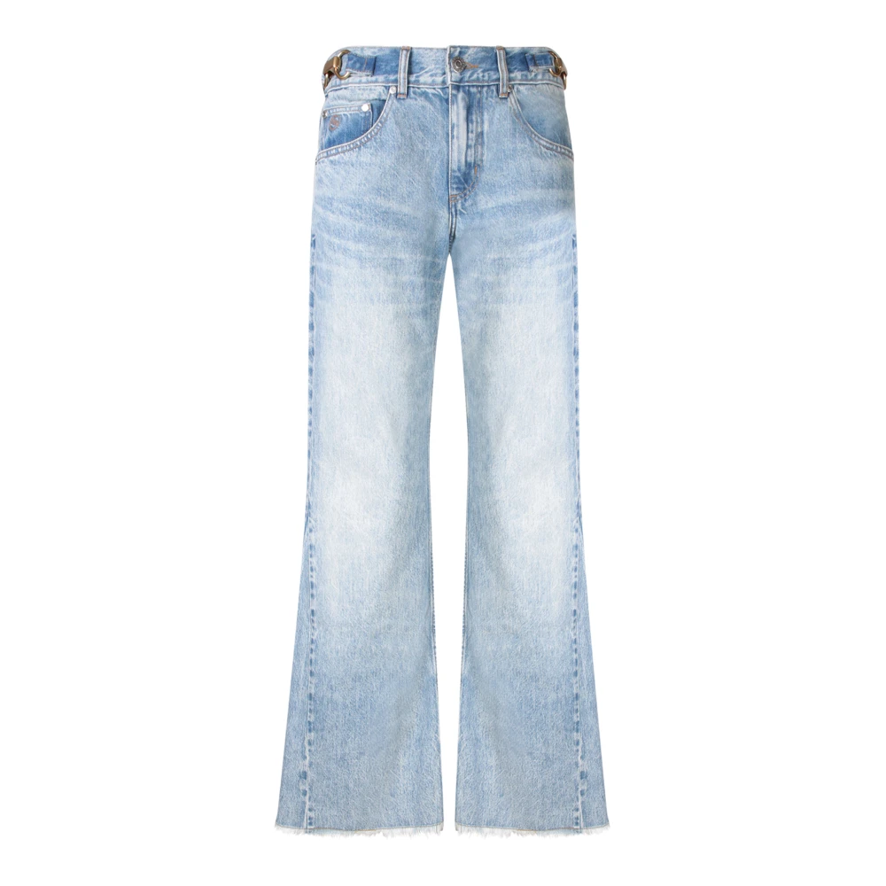 Stella Mccartney Women's Blue Gold Chain Bootcut Jeans - Flare Jeans - W28 - Jeans