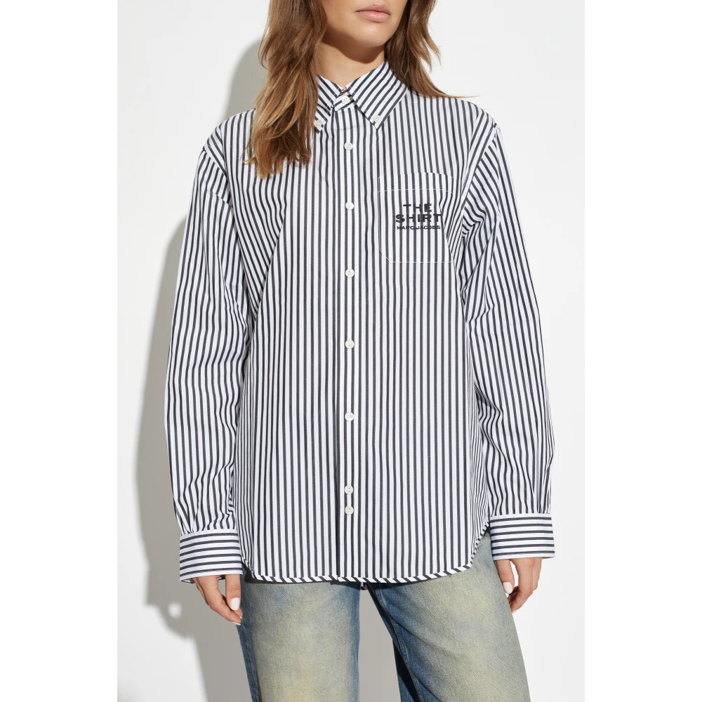 Marc Jacobs Gestreept overhemd White Dames