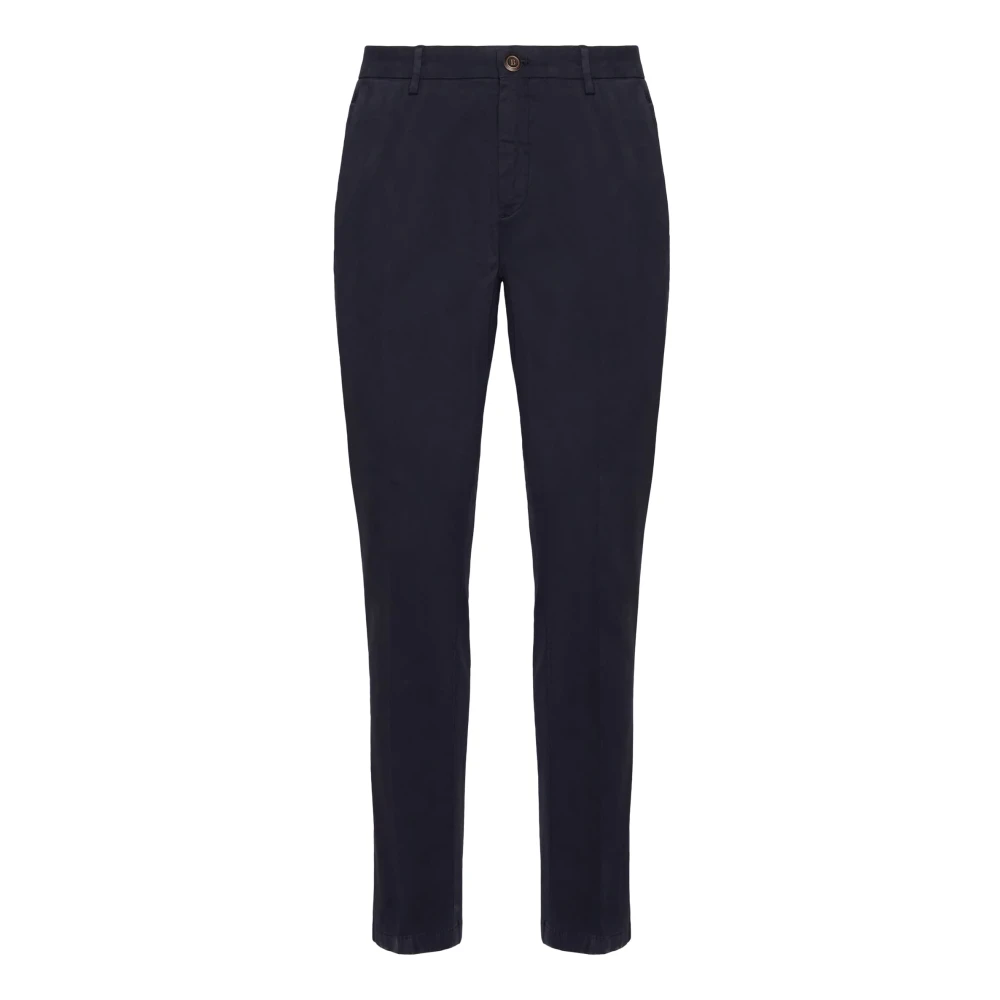 Boggi Milano Mannelijk Blauw Broeken Heren, W32, Katoen, Stretch Katoenen Broek