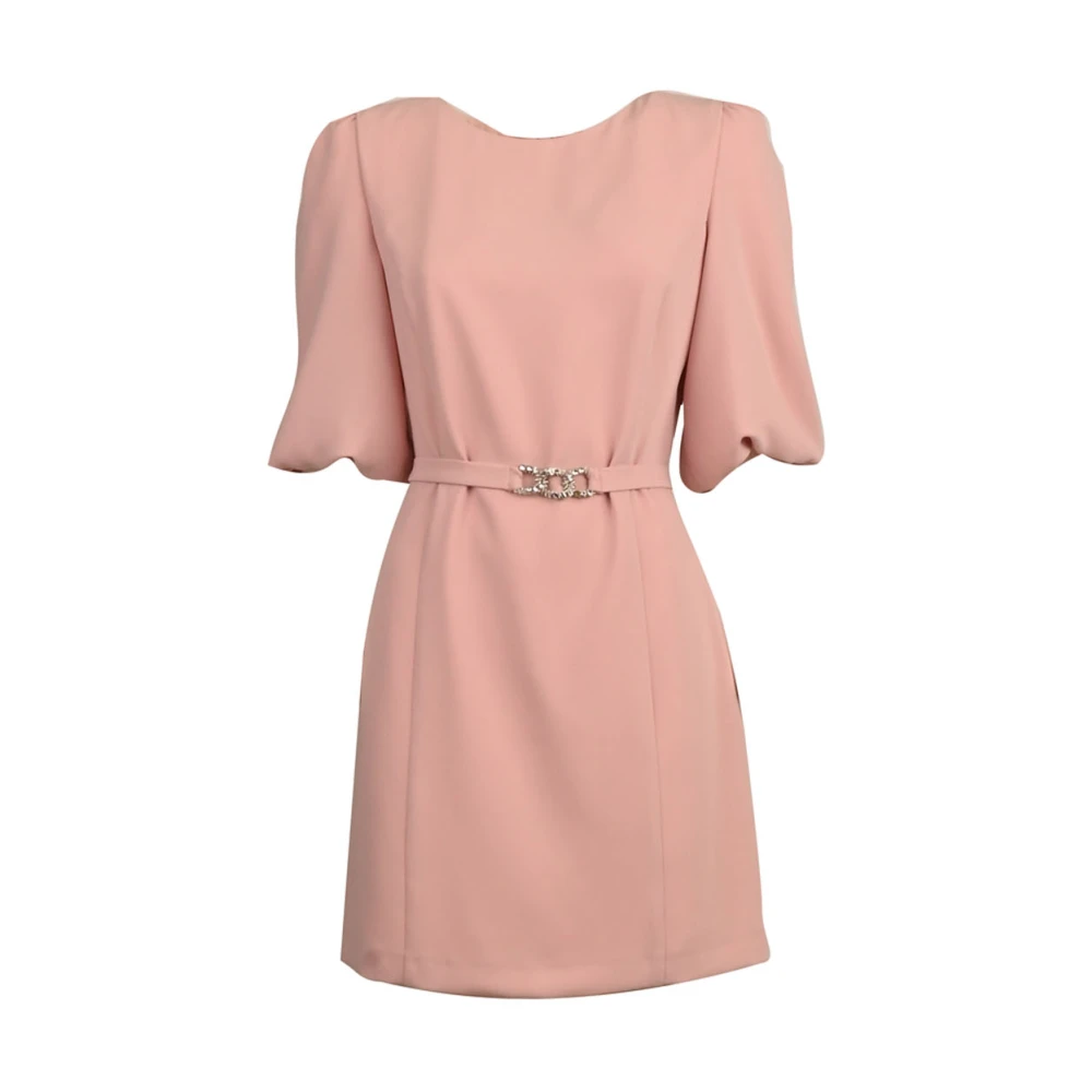 Kocca Polyester jurk met ballonmouwen Pink Dames