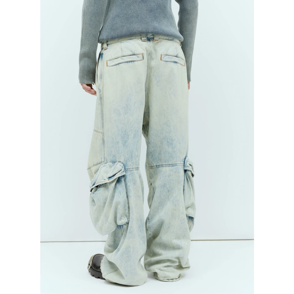 Diesel Baggy Jeans met Meerdere Zakken Blue Heren