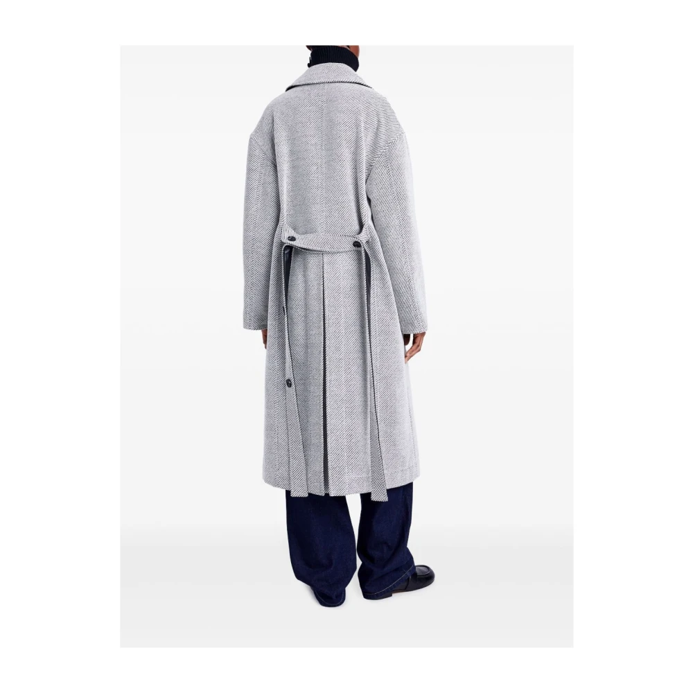 Proenza Schouler Elegante Lange Jas in Zacht Twill Gray Dames