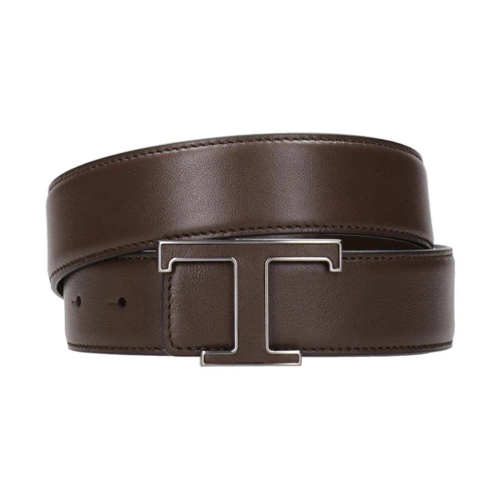 Tod's Brun Tidlöst Bälte Med T-Spänne