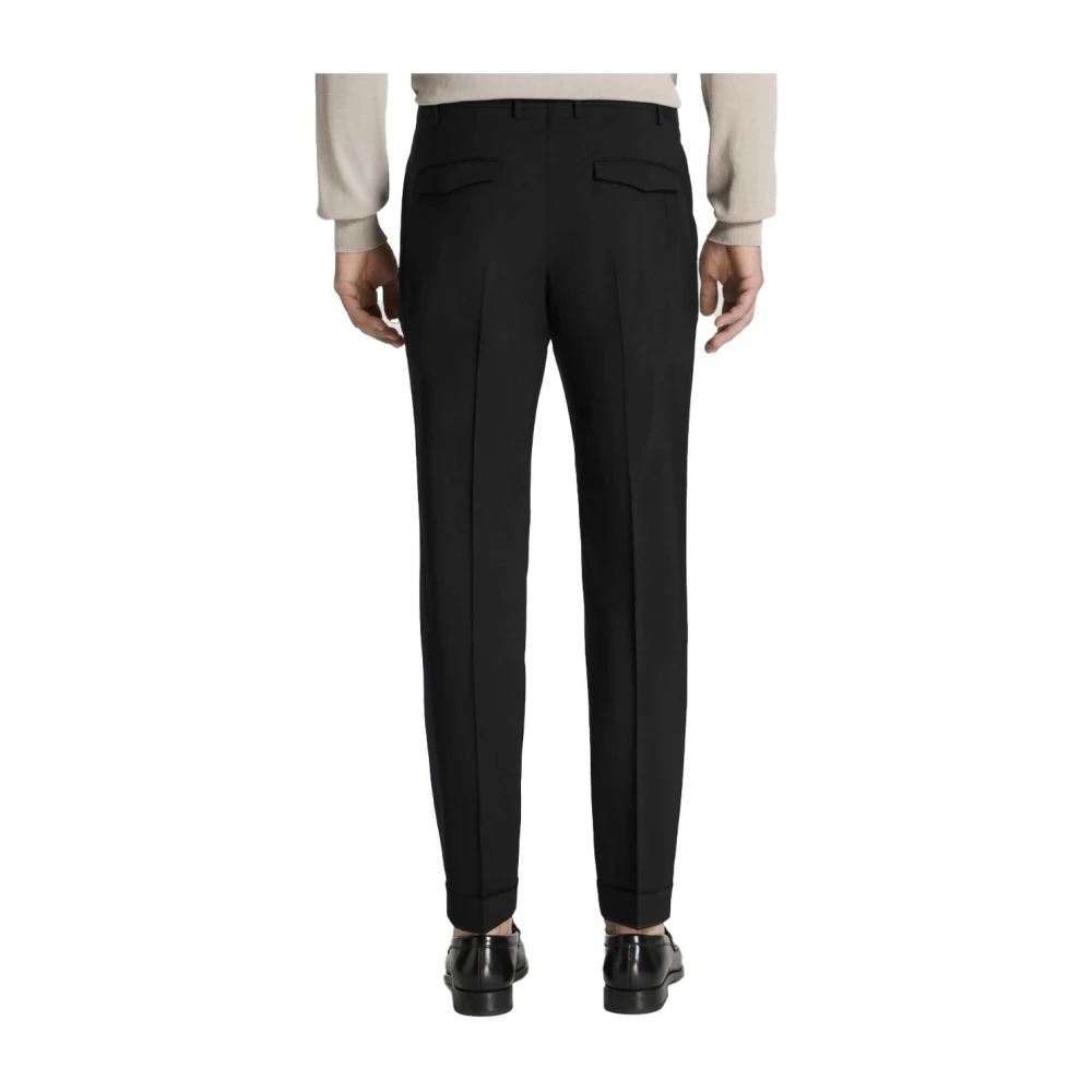 PT Torino Heren Katoenen Maatwerk Broek Black Heren