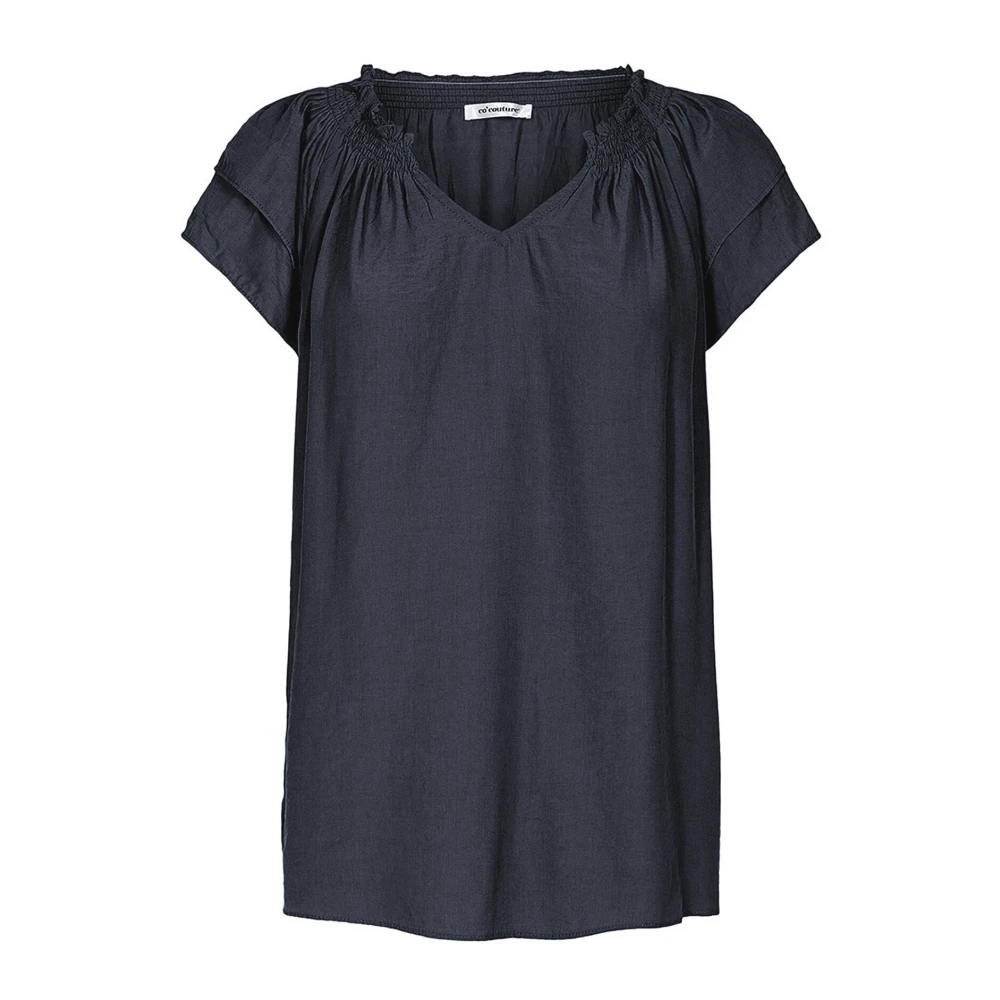 Co'Couture Sunrise Top Blouse Ink Blue Dames