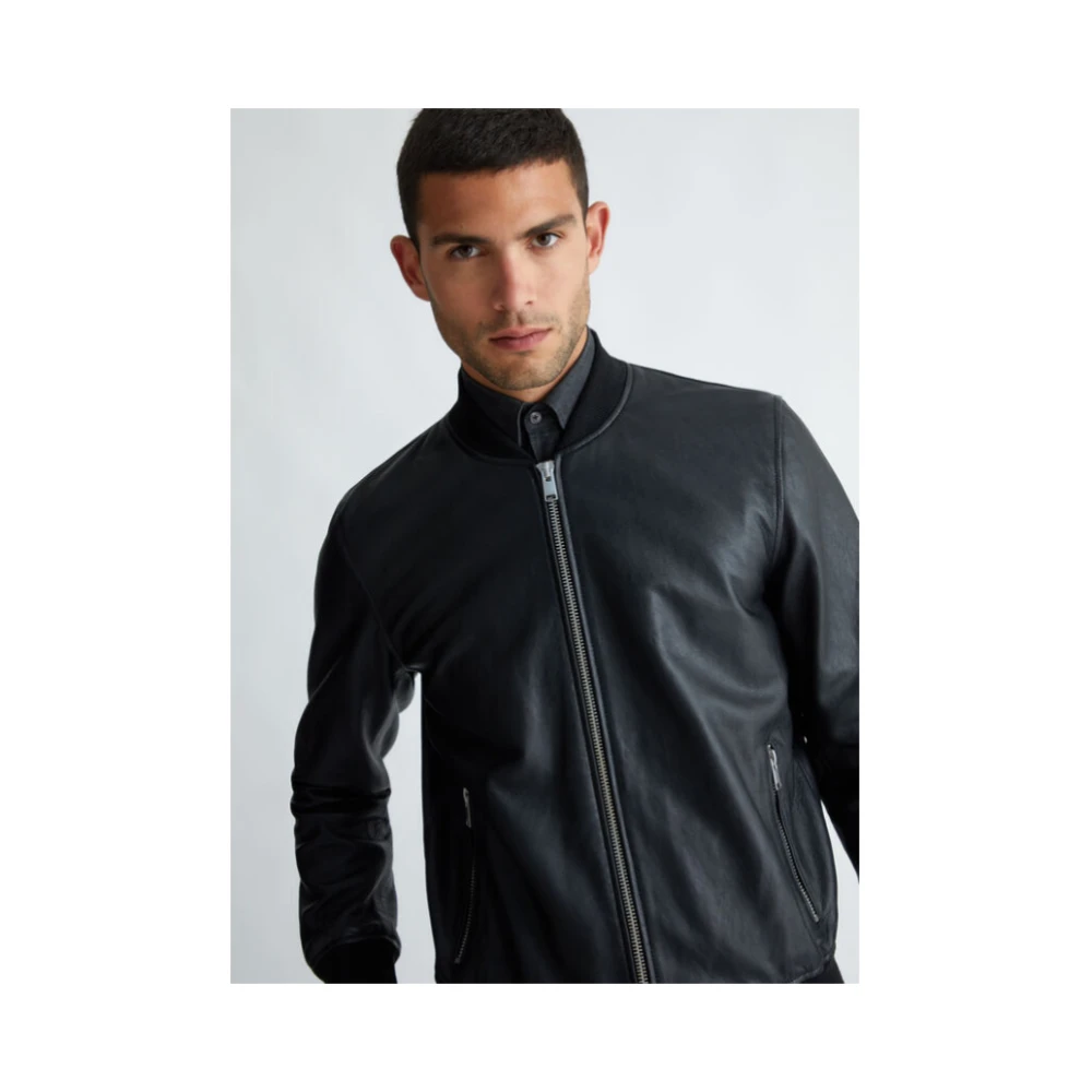 Liu Jo Leren Bomberjack Array Groot Black Heren
