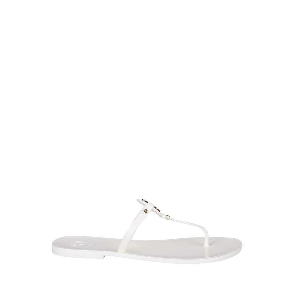 Tory Burch Women's White Flip Flops, 7 Uk, Mini Miller Sandals