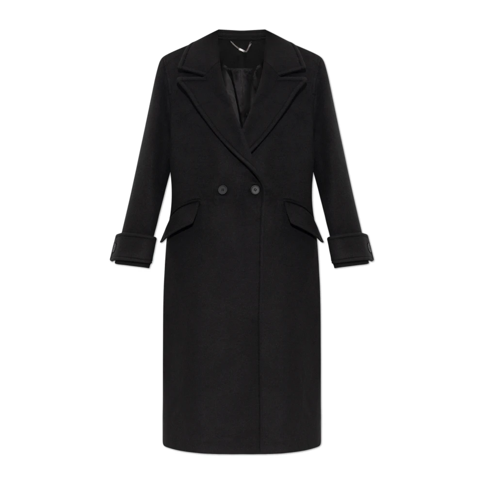 Allsaints Donna Nero Cappotto Mabel Double Breasted Oversized Coat 10 - Immagine 2