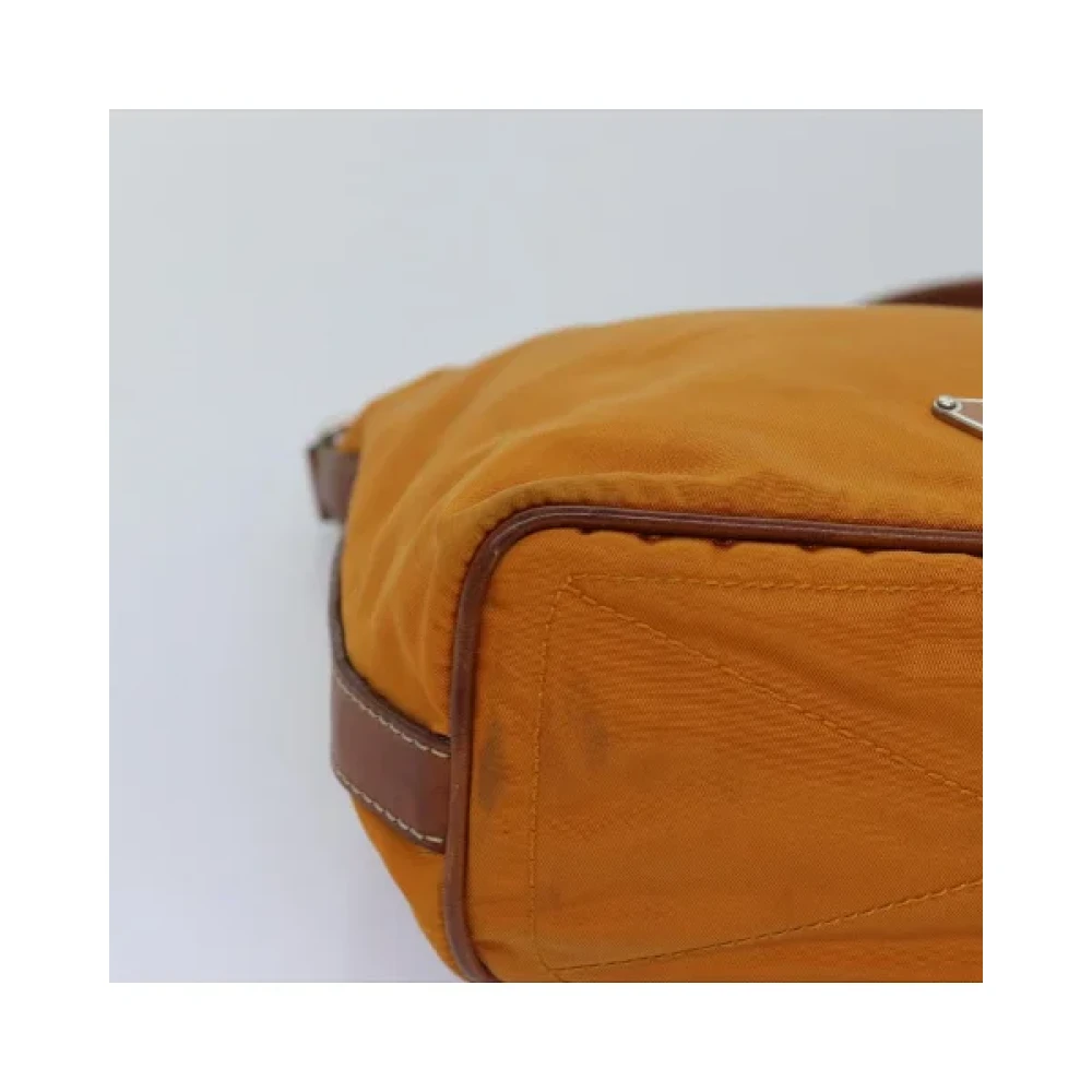 Prada Vintage Pre-owned Nylon prada-bags Orange Dames