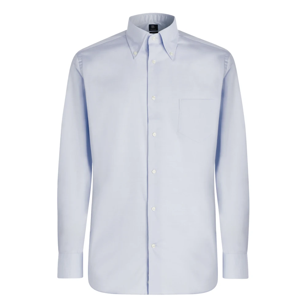Boggi Milano Uomo Blu - Camicia Regular Fit In Cotone Pinpoint - Shirts - 5XL